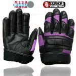 Milwaukee Leather SH802 Women’s Black and Purple Leather with Mesh Combo Racing Gloves - Image 8