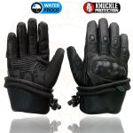 Milwaukee Leather SH815 Men’s Black Leather Waterproof Gauntlet Gloves with Hard Knuckles - Image 8