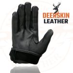 Milwaukee Leather SH868 Men’s USA Deerskin Black Vented Perforated Leather Motorcycle Riders Gloves - Image 2