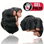 Milwaukee Leather SH878 Men’s Fingerless USA Deerskin Black Leather Motorcycle Rider Gloves w/ Gel Padded Palm - Image 8