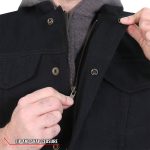Hot Leathers VSM6201 Men’s Black ‘Conceal and Carry’ Hooded Denim Club Style Vest - Image 8