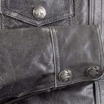 Milwaukee Leather MLM1612 Men’s Distressed Grey Casual Biker Rider Leather Shirt w/ Vintage 5 Cent Buffalo Buttons - Image 5