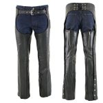 Milwaukee Leather LKM5722 Men’s Black Premium Leather Dual Comfort Motorcycle Biker Rider Chaps - Image 11