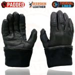 Milwaukee Leather G039 Men’s Black Gauntlet Motorcycle Deerskin Long Cuff Thermal Lined Gloves - Image 9
