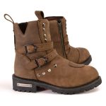 Milwaukee Leather MBL9306 Women’s Premium Brown Leather Double Strap Motorcyle Riding Boots - Image 9