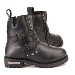 Milwaukee Leather Women’s Premium Black Leather Double Strap Motorcycle Riding Boots MBL9307 - Image 8
