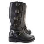 Milwaukee Leather MBL9346 Women’s Tall Black Leather Harness Motorcycle Rider Boots w/ Adjustable Straps - Image 6