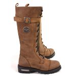 Milwaukee Leather Women’s Brown Leather 14″ Tall Motorcycle Lace-Up High-Rise Boots MBL9358 - Image 9