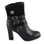 Milwaukee Leather MBL9433 Women’s Black Triple Buckle Strap Fashion Riding Boots with Block Heel - Image 9