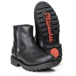 MMCC Men’s Kick Start 7″ Black Top Grain Leather Motorcycle Boots – Dual YKK Zippers, Freedom Flex Toe – MBM9009 - Image 12