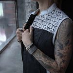 Milwaukee Leather MDL4050 Women’s ‘Skelly’ Black with White Motorcycle Denim Vest w/ Skull Embroidery - Image 4