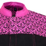 Milwaukee Leather MDL4051 Women’s ‘Skelly’ Black with Pink Motorcycle Denim Vest w/ Skull Embroidery - Image 9