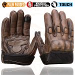 Milwaukee Leather MG7514 Men’s Brown Leather with Gel Palm Motorcycle Gloves W/ Protective Knuckle - Image 9