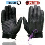 Milwaukee Leather MG7771 Women’s Black/ Purple ‘I – Touchscreen Compatible’ Laced Wrist Motorcycle Hand Gloves W/ Gel Palm - Image 9