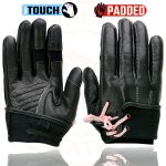 Milwaukee Leather MG7772 Women’s Black/ Fuchsia ‘I – Touchscreen Compatible’ Laced Wrist Motorcycle Hand Gloves W/ Gel Palm - Image 9