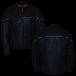 Milwaukee Leather MLM1504 Men’s Black ‘The Skelly Racer’ Premium Moto Leather Jacket - Image 10