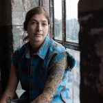 Milwaukee Leather MNG21623 Women’s Flannel Brown/Aqua Button Down Sleeveless Cut Off Shirt w/ Frill Arm - Image 11