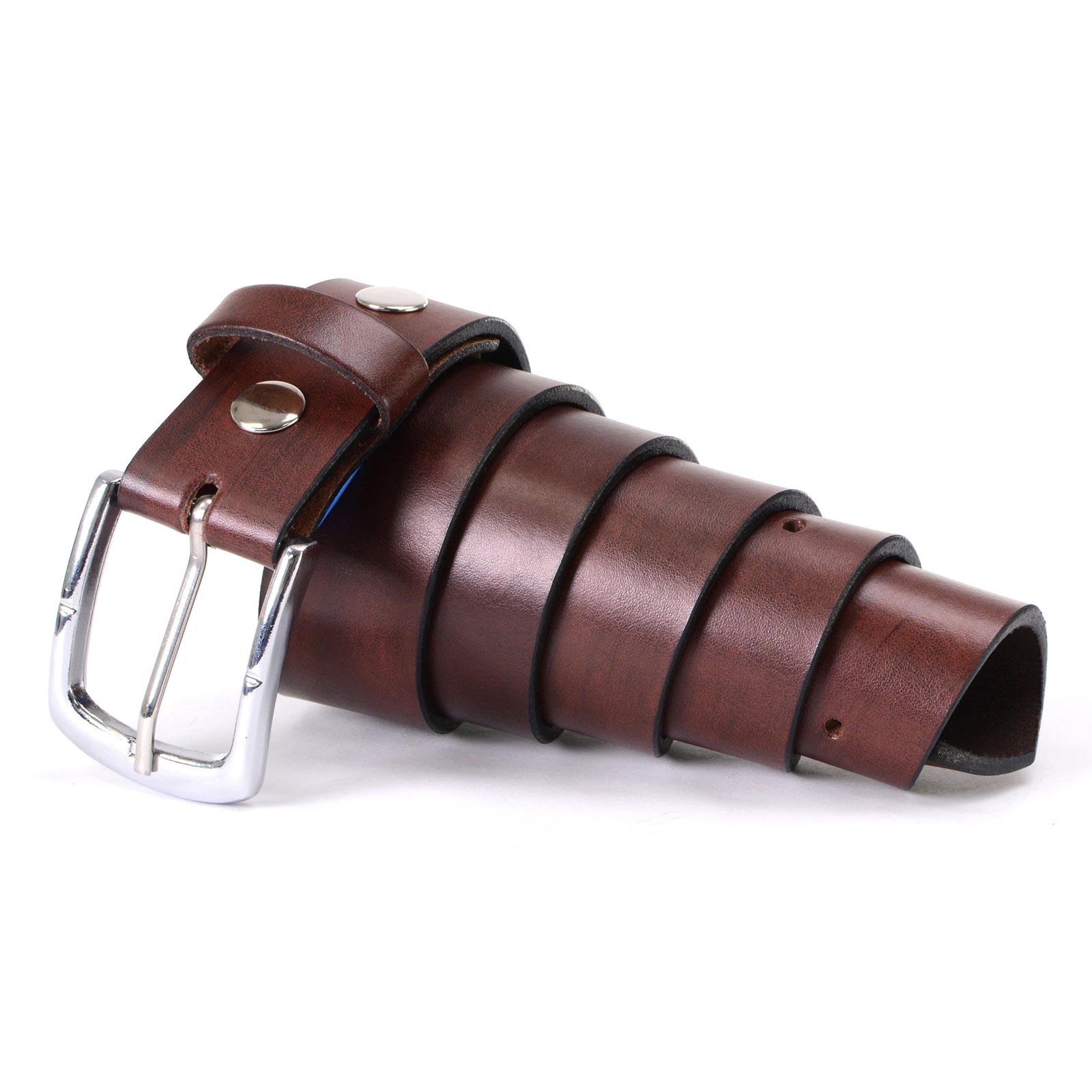 Milwaukee Leather MP7118 Men’s Brown Premium Leather 1.5 Inch Wide Belt with Interchangeable Buckle