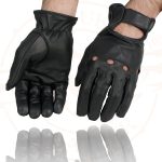 Milwaukee Leather SH247 Men’s Black Perforated Leather Full Finger Motorcycle Hand Gloves W/ Breathable ‘Open Knuckle’ - Image 9
