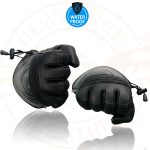 Milwaukee Leather SH294 Men’s Black Leather Waterproof Gauntlet Gloves with Stretch Knuckles - Image 9