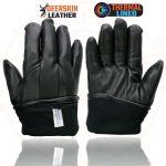 Milwaukee Leather SH864TH Men’s Thermal Lined USA Deerskin Black Leather Gauntlet Motorcycle Winter Gloves - Image 8