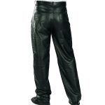 Milwaukee Leather LKM5718 Men’s Classic Black Loose Fitted Motorcycle Casual Leather Biker Pants - Image 4