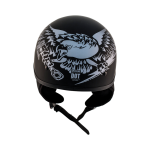 ZOX ST-225B ‘Alto Custom’ Eagle Silver Motorcycle Half Helmet - Image 4