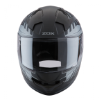 ZOX ST-11118 ‘Thunder 2’ Blade Matte Grey and Black Full-Face Motorcycle Helmet - Image 2