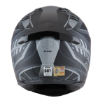 ZOX ST-11118 ‘Thunder 2’ Blade Matte Grey and Black Full-Face Motorcycle Helmet - Image 3