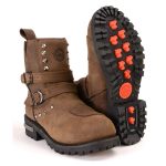 Milwaukee Leather MBL9306 Women’s Premium Brown Leather Double Strap Motorcyle Riding Boots - Image 10