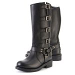 Milwaukee Leather MBL9346 Women’s Tall Black Leather Harness Motorcycle Rider Boots w/ Adjustable Straps - Image 7