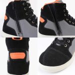 Milwaukee Leather MBM9116 Men’s Black Suede and Grey Canvas Street Riding Shoes with Dual Closure and Ankle Support - Image 11
