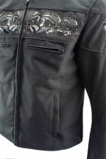 Milwaukee Leather Men’s Vengeance Black Armored Textile Motorcycle Jacket with Skull Embroidery – MPM17019 - Image 9