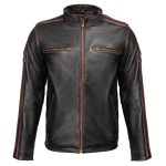 Milwaukee Leather Men’s Copperline Black Leather Moto Café Racer Jacket, Stand Collar, 6 Pockets – SFM1816 - Image 14