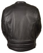 Milwaukee Leather MLM1530 Men’s Vented Black Leather Scooter Jacket with Kidney Padding - Image 2