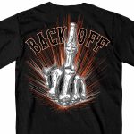 Hot Leathers GMD1453 Men’s Back Off Bone Finger Black T-Shirt - Image 6