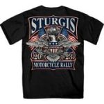 Hot Leathers SPB1108 Men’s 2023 Sturgis Vintage Patriot Black T-Shirt - Image 5