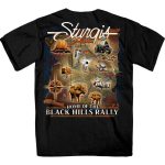 Hot Leathers SPB1151 Men’s Black 2024 Sturgis Motorcycle Rally Attractions T-Shirt - Image 3