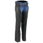 Milwaukee Leather Women’s Black Lightweight Premium Goat Skin Leather Motorcycle Chaps w/ Accent Lacing -MLL6535 - Image 19