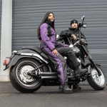 NexGen SH2222 Women’s Purple and Black Oxford Water Proof Motorcycle Rain Suit - Image 6