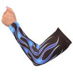 Hot Leathers ARM1005 Flames Blue Arm Sleeve - Image 5