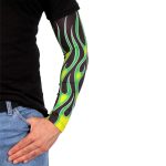 Hot Leathers ARM1006 Flames Green Arm Sleeve - Image 3