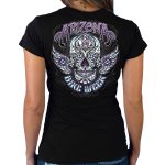 Hot Leathers AZL1406 Women’s 2023 Arizona Bike Week Sugar Skull T-Shirt - Image 3