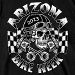 Hot Leathers AZM1347 Men’s 2023 Arizona Bike Week Vintage Skulls T-Shirt - Image 4