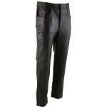 Milwaukee Leather LKM5716 Men’s Classic Black Premium Leather Fitted Casual Biker Leather Pants - Image 8