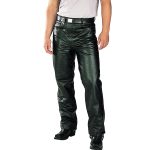 Milwaukee Leather LKM5716 Men’s Classic Black Premium Leather Fitted Casual Biker Leather Pants