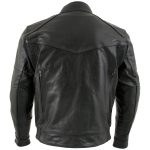 Milwaukee Leather LKM1700 Men’s Premium Black Buffalo Leather Cruiser Motorcycle Jacket with CE Armort Protection - Image 4