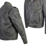 Milwaukee Leather LKM17001 Men’s Classic Distressed Gray Motorcycle Leather Riders Jacket - Image 6
