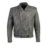 Milwaukee Leather LKM17001 Men’s Classic Distressed Gray Motorcycle Leather Riders Jacket - Image 7