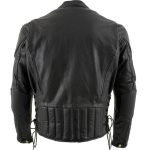 Milwaukee Leather LKM17002 Men’s Premium Top Grade Black Leather Motorcycle Riders Jacket w/  Zip-Out Lining - Image 5